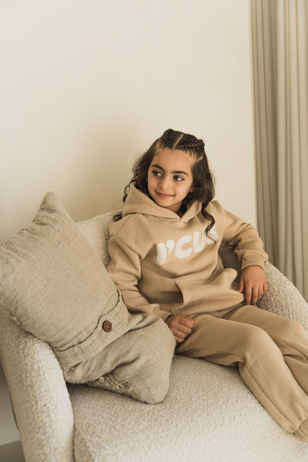 J’CUB HOODIE SET BEIGE