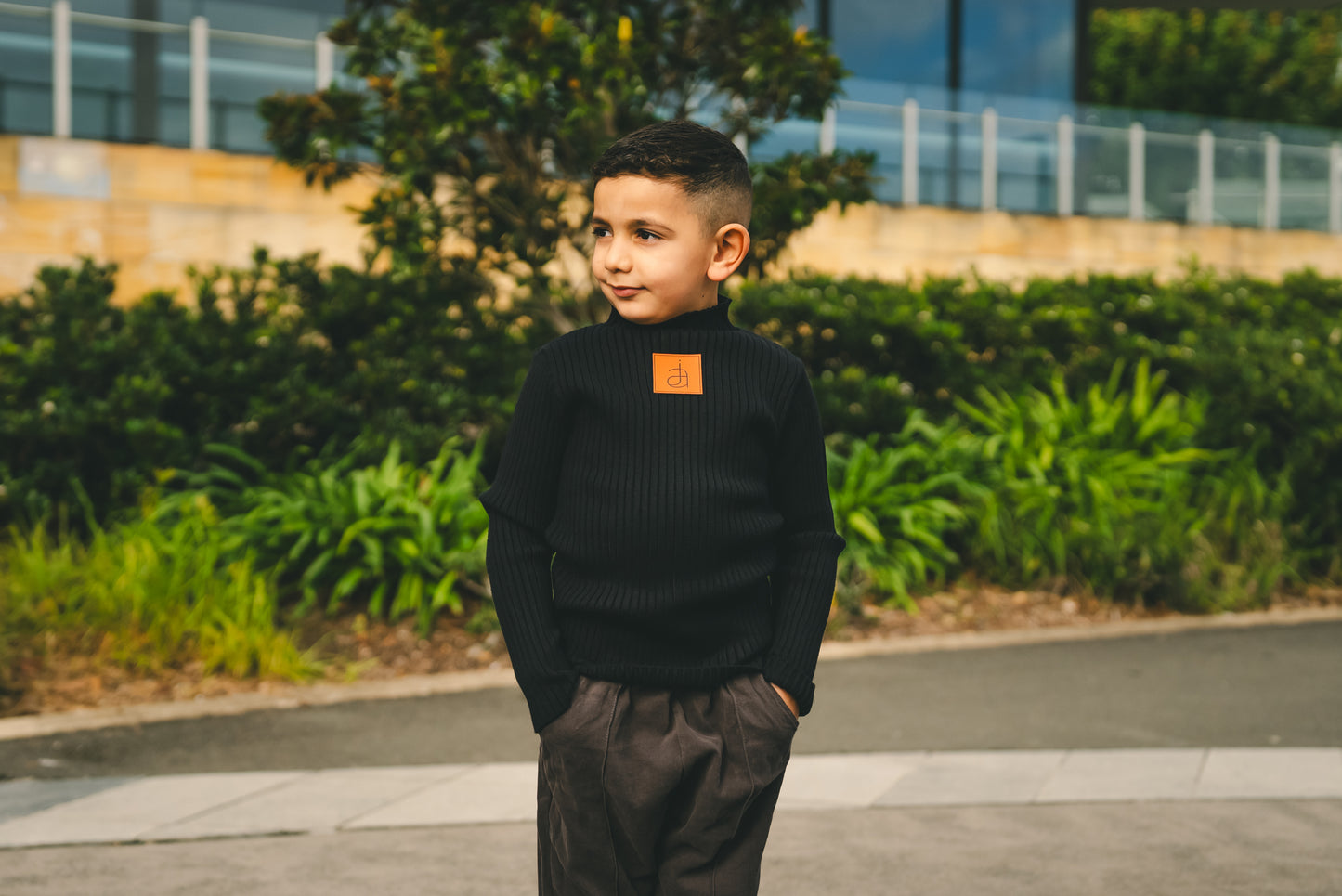 Black Maz High Neck Sweater